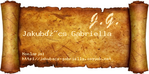 Jakubács Gabriella névjegykártya