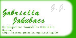 gabriella jakubacs business card